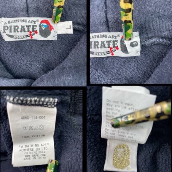 BAPE Pirate Store 2011 Pullover Hoodie Size L - Picture 5 of 7